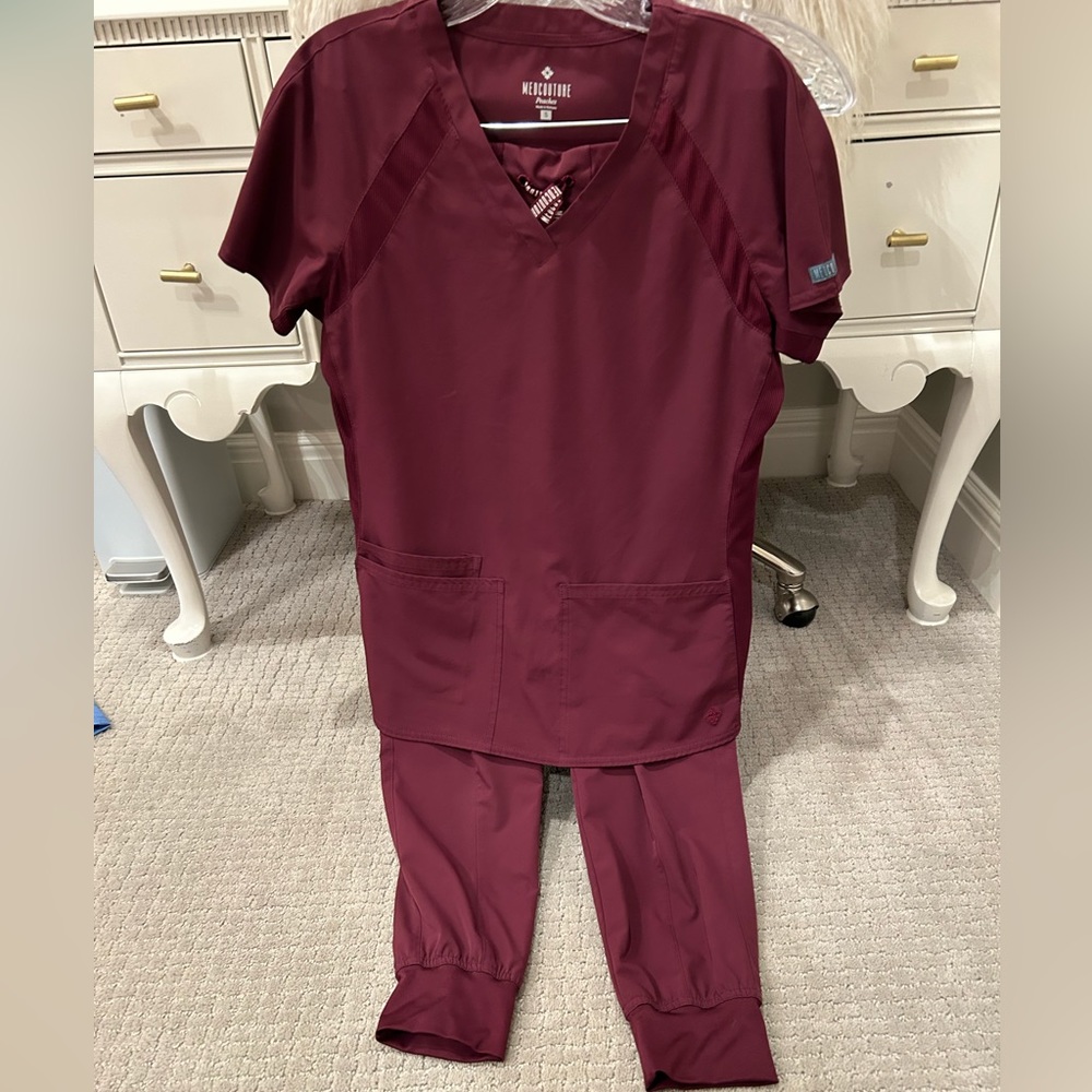 Maroon scrubs